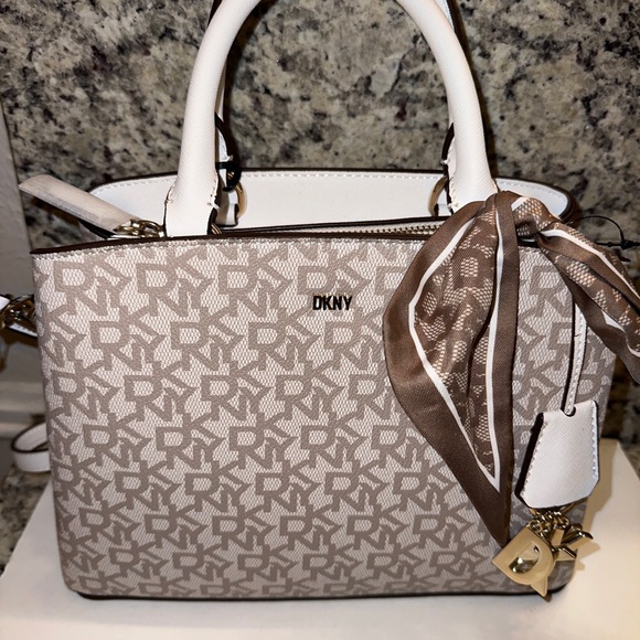 DKNY Women's Satchel Bag - Polyester With Leather Trim, Zip Closure, Stylish Handbag - View #13